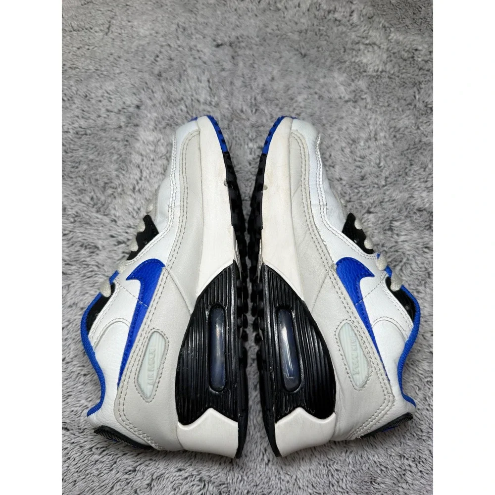 Nike Air Max 90 LTR Kids Sneakers White Signal Blue Black DV3608-100 Size 2Y